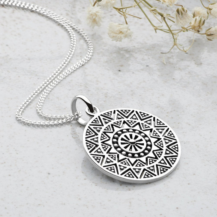 Sun Burst Mandala Necklace