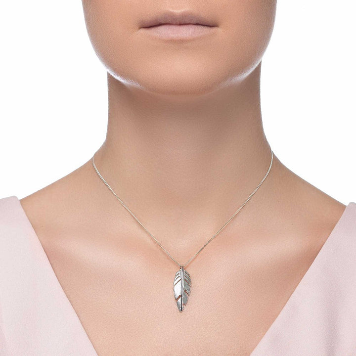 Spiritual Sky Feather Necklace (P26621)