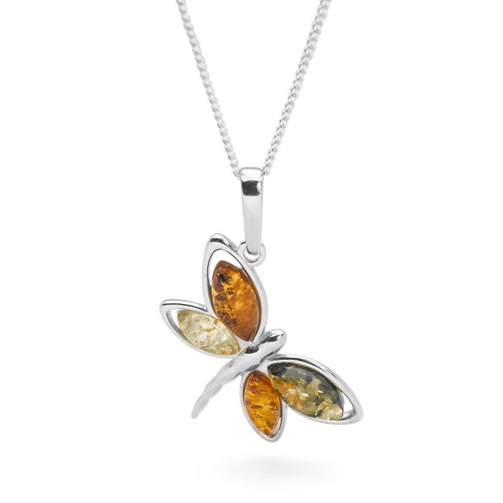 Dainty Dragonfly Amber Pendant (P27761)