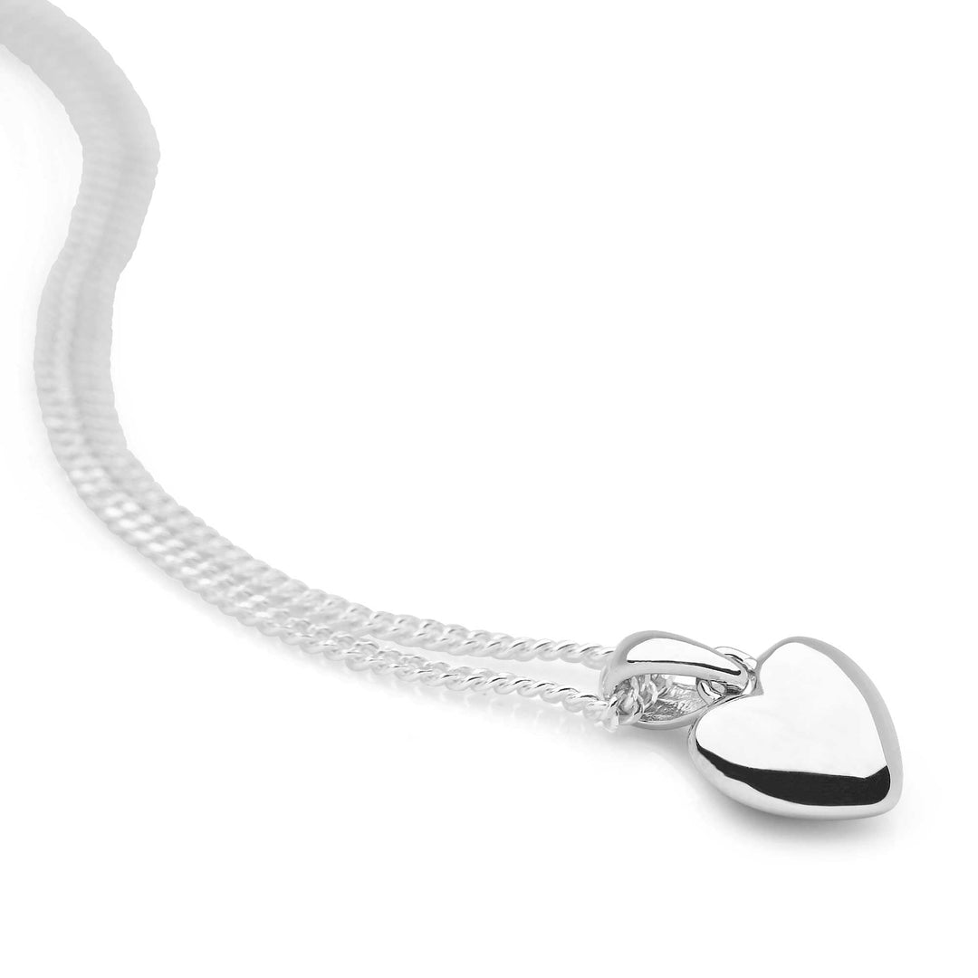 925 sterling silver heart pendant (P27821)