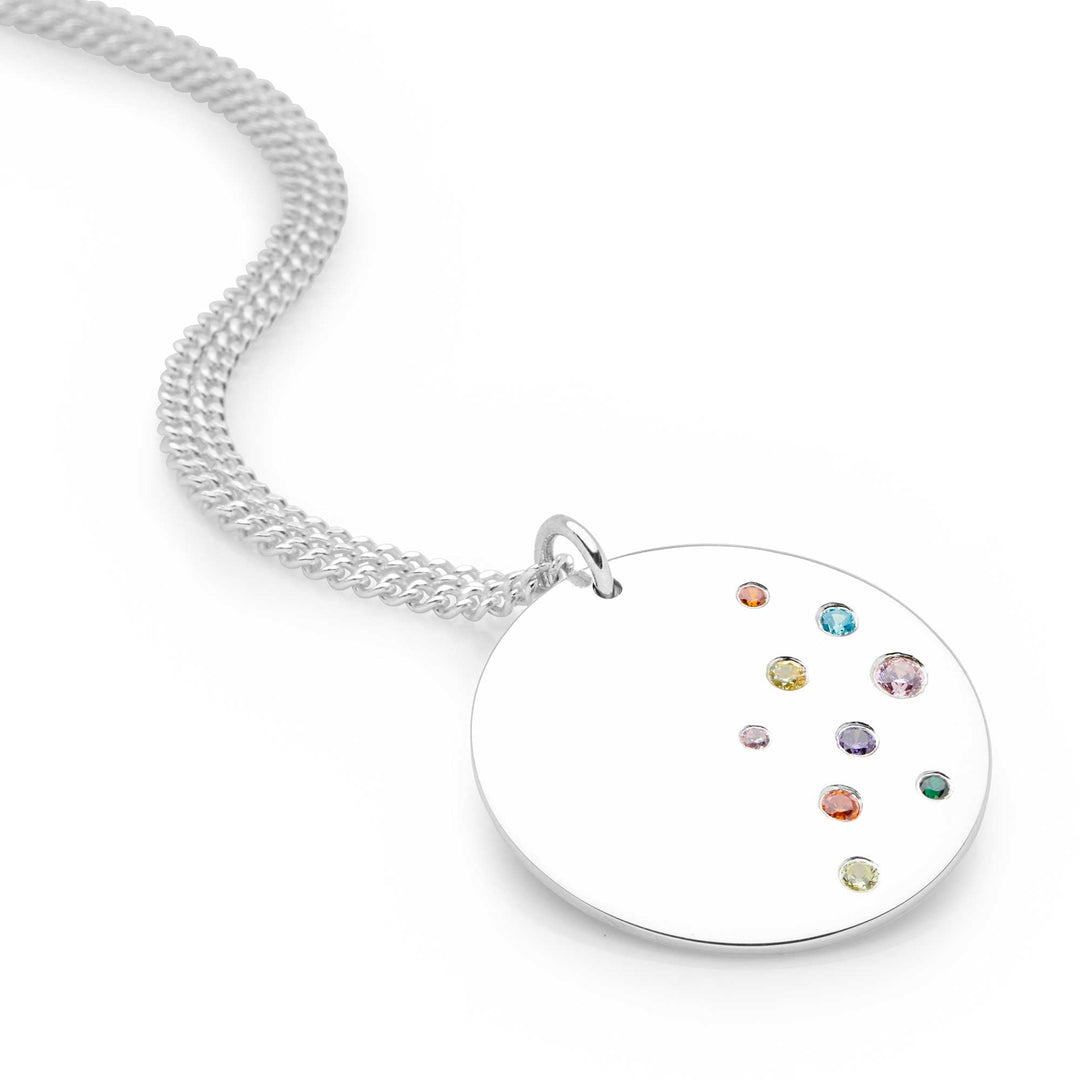 Rainbow Pop Silver Necklace (P29051)