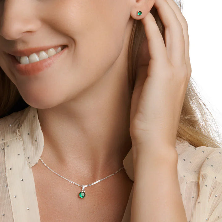 Emerald Green Solitaire Gift Set