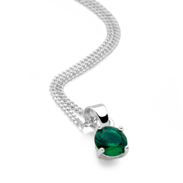 Emerald Green Solitaire Pendant