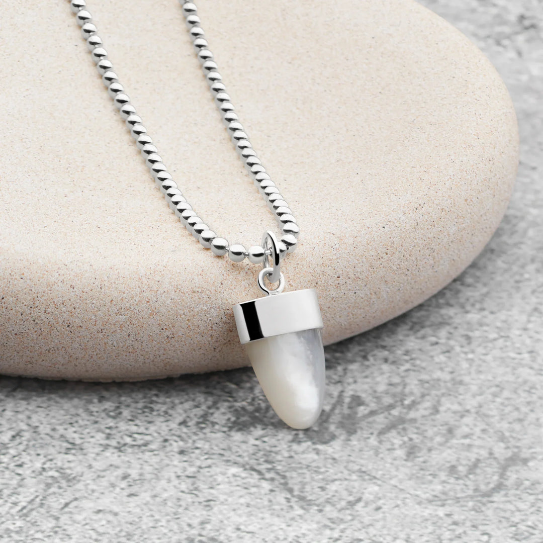 Mother of Pearl Shark Tooth Pendant