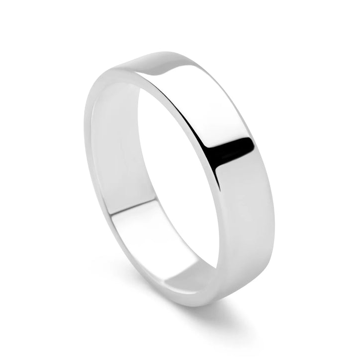 Flat Silver Band Ring 5mm