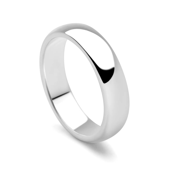 D-Shaped Silver Band Ring 6mm