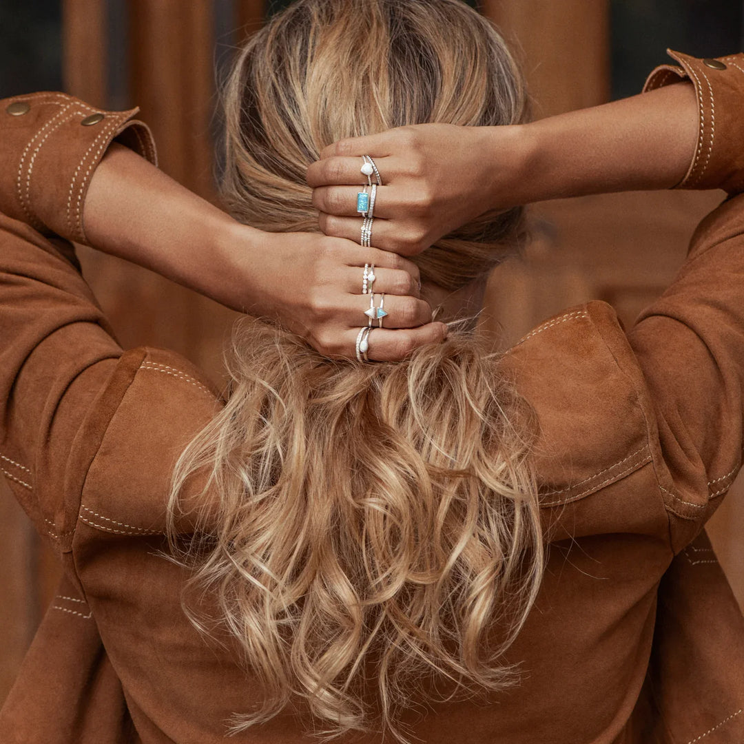 Silver Opalite Stack Ring (R14131)