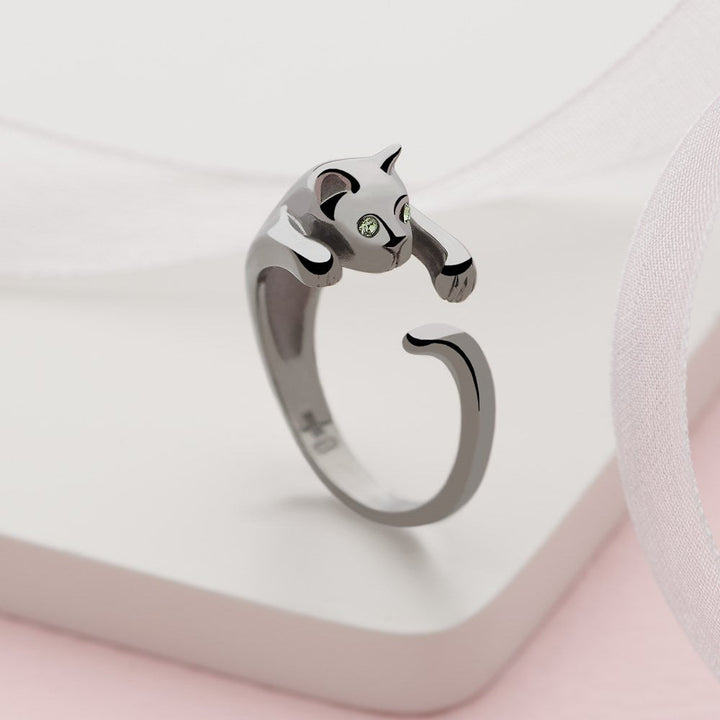 Lucky Black Cat Ring (R18301)