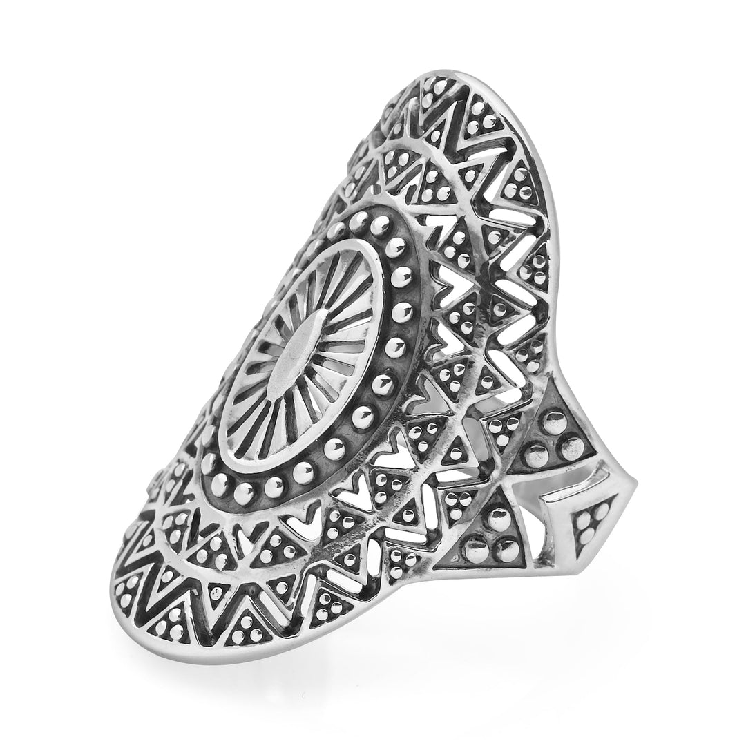 Sun Burst Mandala Ring (R18421)