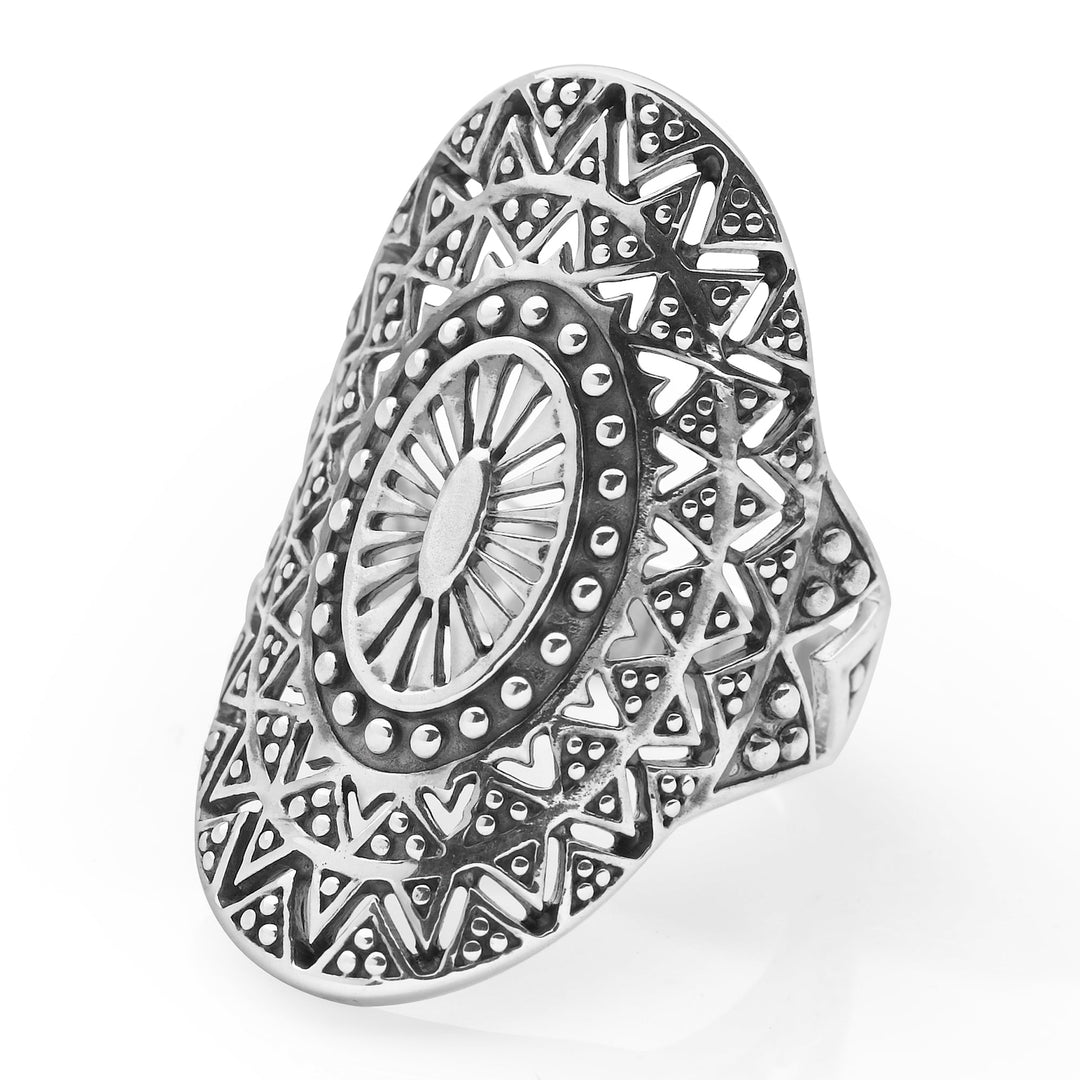 Sun Burst Mandala Ring (R18421)