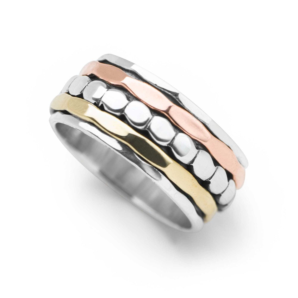 Tri Pebble Spin Ring (R19931)