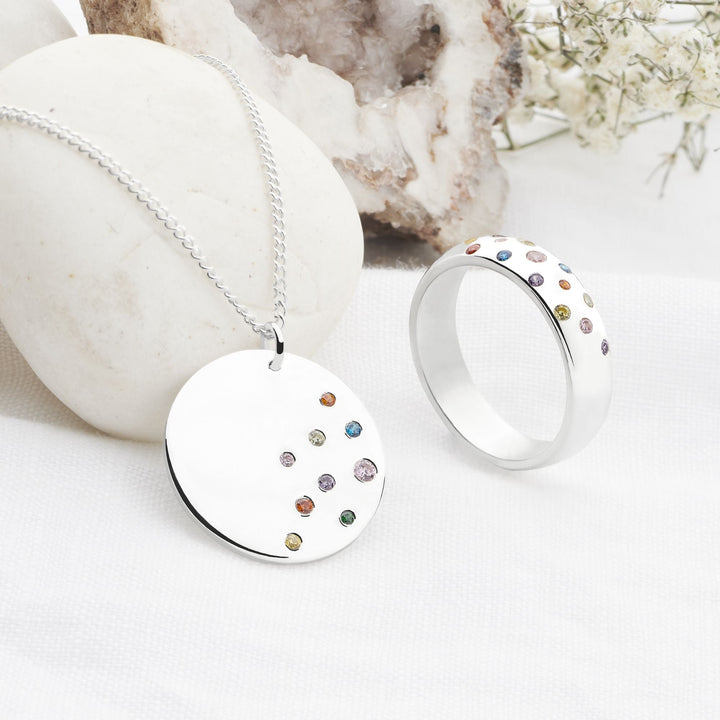 Rainbow Pop Silver Ring (R20771)