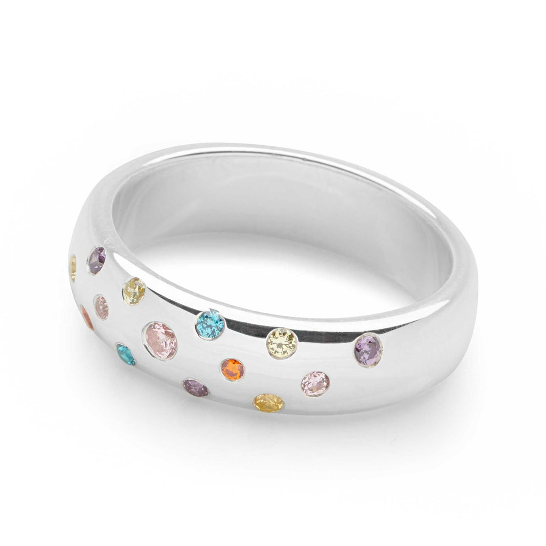 Rainbow Pop Silver Ring (R20771)