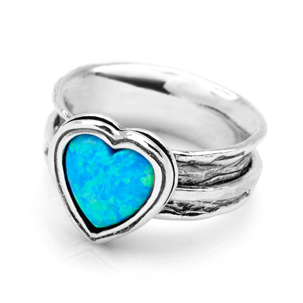 Mystic Heart Opal Spin Ring (R22041)