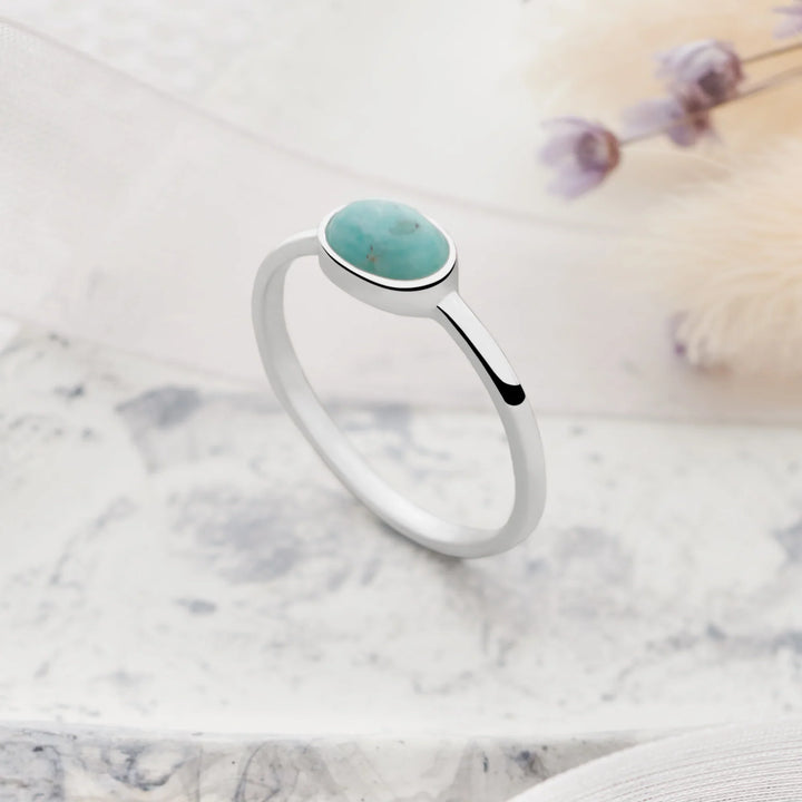 Amazonite Silver Ring