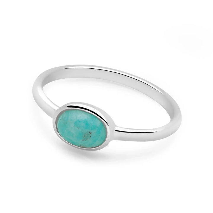Amazonite Silver Ring