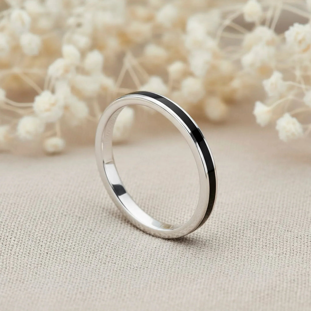 Black Stacking Ring