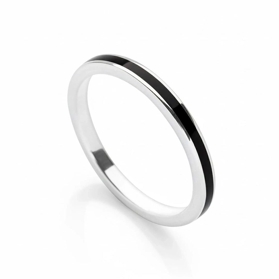 Black Stacking Ring