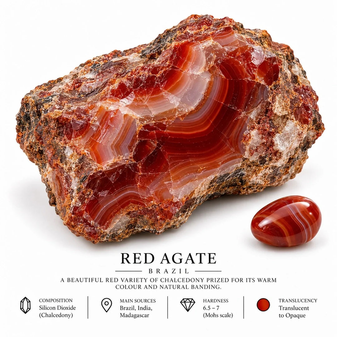 Bodhi Beads Red Agate Necklace