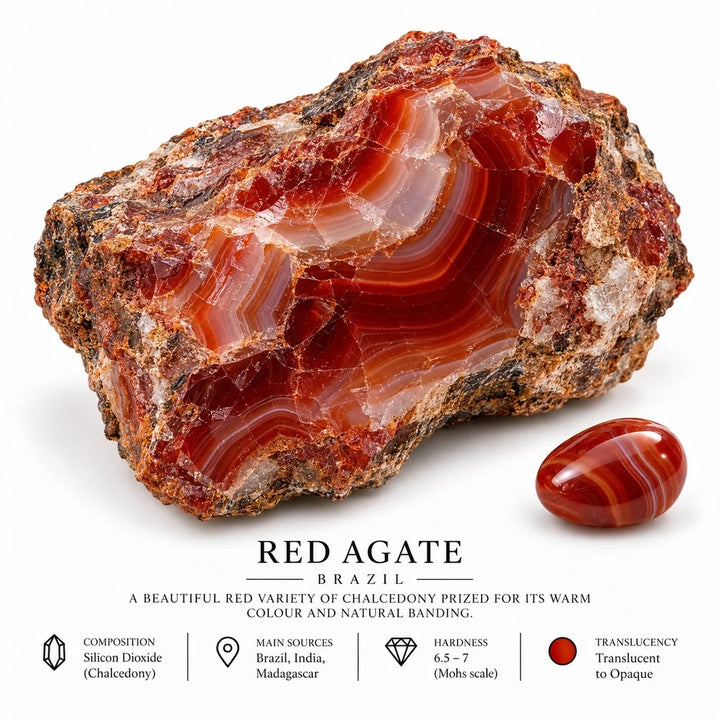Bodhi Beads Red Agate Necklace
