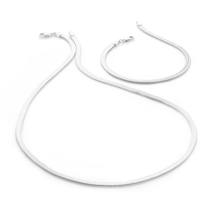 Herringbone Silver Gift Set