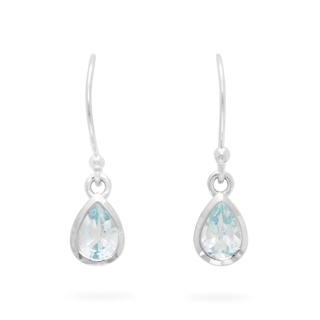 Blue Topaz Drop Earrings (SPE11)