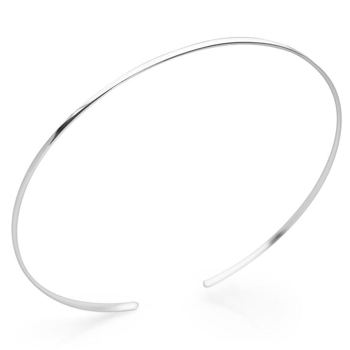 925 sterling silver slimline, open back choker necklace (T1241)