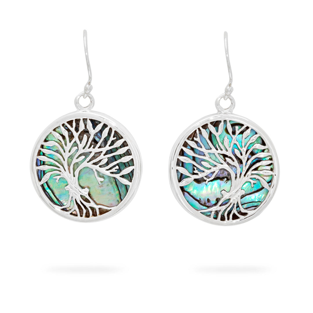 Tree of Life Abalone Earrings (E65121)