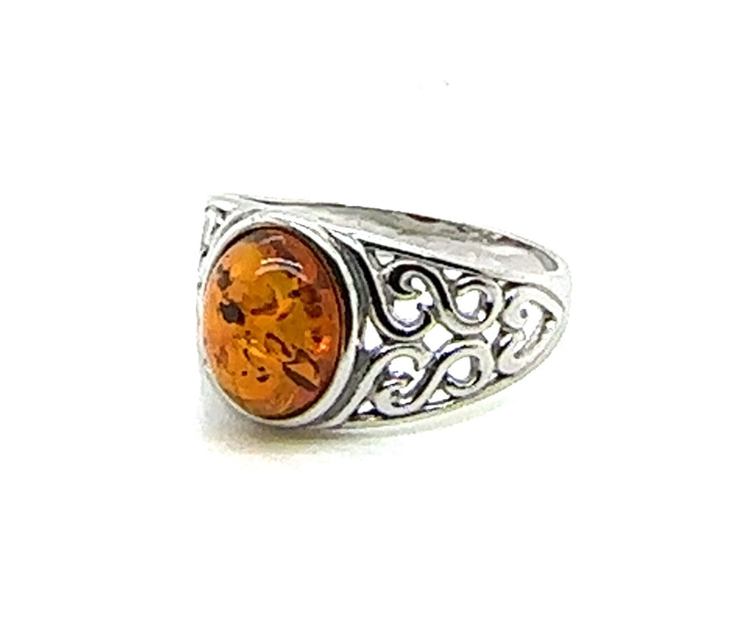 Celtic Amber Ring