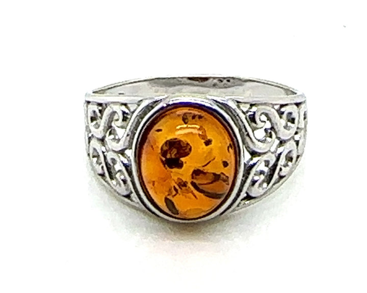 Celtic Amber Ring
