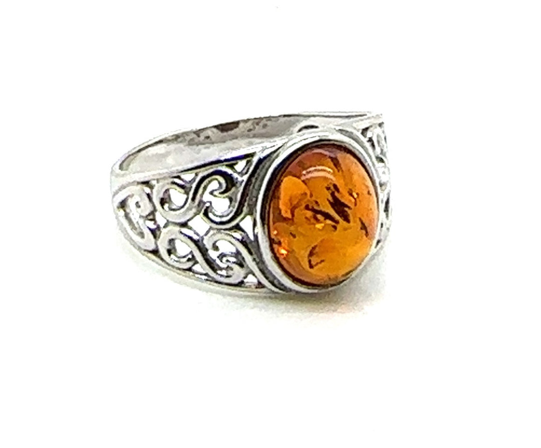 Celtic Amber Ring